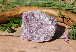 Lepidolite with Quartz Crystal 319g Natural Rough Stone Calming Energy Healing - Picture 1 of 10