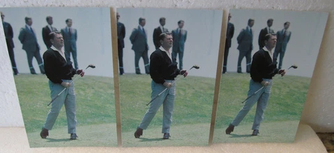 3 UNUSED POSTCARDS RONALD REAGAN GOLFING  1980 WITH SECRET SERVICE FORE CADDIES Cover
