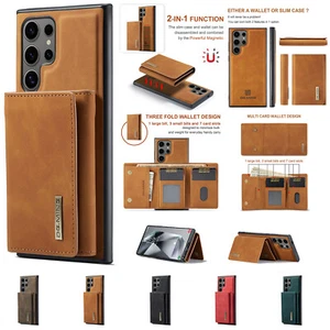 For Samsung Galaxy S24 S23 S22 S21 S20 Ultra 2 in 1 Detachable Wallet Cover Case - Picture 1 of 105