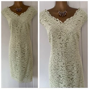Jacques vert dress size 18 Petite Lime lace Mother Of The Bride Wedding Bnwt - Picture 1 of 14