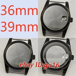 Cassa orologio 36 mm 39 mm nera adatta per NH35 NH36 Miyota 8215 ETA 2824/2836 DG2813 3804 - Foto 1 di 11
