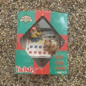 Enesco Twister Game Hanging Christmas Ornament Elf Reindeer Playing - Picture 1 of 3