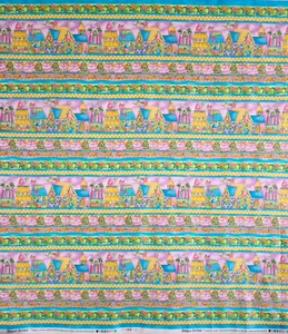 Tela a rayas Princess Boutique de Kimiko para Benartex 44 X 56 pulgadas algodón - Imagen 1 de 3