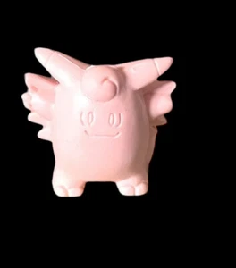 1999 Clefable 3D Eraser Figurine Nintendo Pokemon Rare Vintage Pink Eraser - Picture 1 of 4