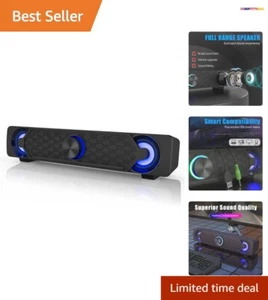 Portable Black PC Speakers with Dual Drivers for Crystal-Clear Sound - Picture 1 of 7