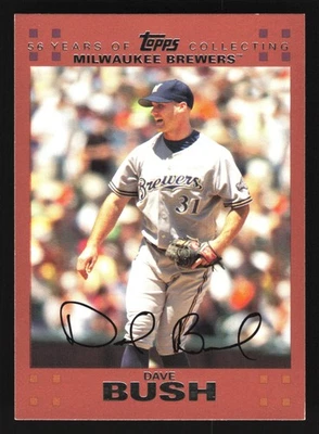 Dave Bush Milwaukee Brewers 2007 Topps Copper #97 SN /56 - Image 1 of 2