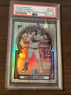 2023 Bowman - Rookie of the Year Favorites Corbin Carroll #ROYF-1 (RC) - Image 1 of 2