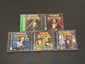 TOMB RAIDER for Playstation 1 Complete Set Collection Black Labels All CIB PS1