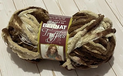 One full skein Bernat Truffles yarn Chocolate Brown - Image 1 of 4