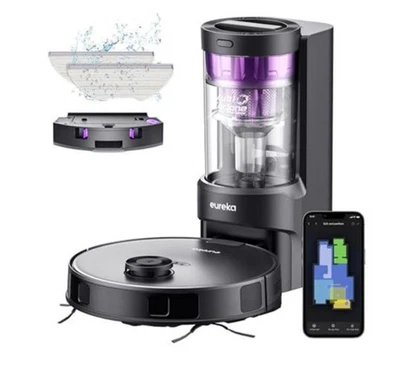 Eureka E10s Robot Vacuum & Mop Combo 4000Pa with Self-Emptying Station, LiDAR, 6 - Image 1 of 4