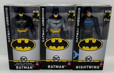 Brand New! LOT of 3 Batman Missions Action Figures Set NIGHTWING & BATMAN Mint🔥 - Image 1 of 4