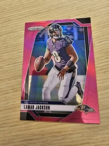 Lamar Jackson 2024 Panini Prizm Pink Parallel Baltimore Ravens #19 - Picture 1 of 2