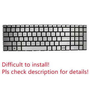 US Silver Non-Backlit Keyboard for HP 15-dw2065st - Afbeelding 1 van 1