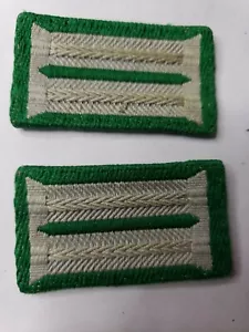 WWII German Collar Tab set of 2 Green - Picture 1 of 4