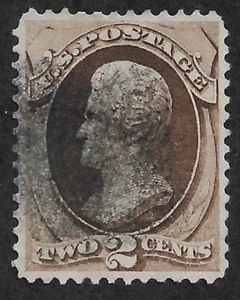 US #157 (1873) 2c Andrew Jackson - Brown - Used - VF/XF - Picture 1 of 2