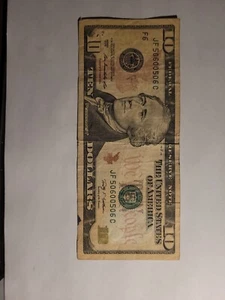 2009 $10 Bill / Unique Serial Number - Picture 1 of 4