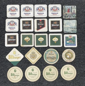 Vintage Beer Bar Coasters ~ BITBurger, Köstritzer, Erdinger ~ Lot of 23 - Picture 1 of 7