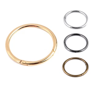 Karabiner Ring 50mm Gold, Silber, Schwarz, Altmessing - 1 / 5 / 10 Stk. - Picture 1 of 9