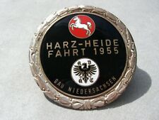 vintage german ADAC HARZ HEIDE FAHRT 1955 - Rallye Lower Saxony enamel Car Badge