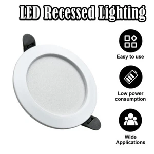 Led Recessed Ceiling Downlight Lamps 220v 240v 6w 9w 12w 18w 24w No Need Driver - Picture 1 of 15