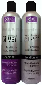 XHC Shimmer of Silver Shampoo + Conditioner Set 400ml Purple Toning Blonde Hair - Picture 1 of 1