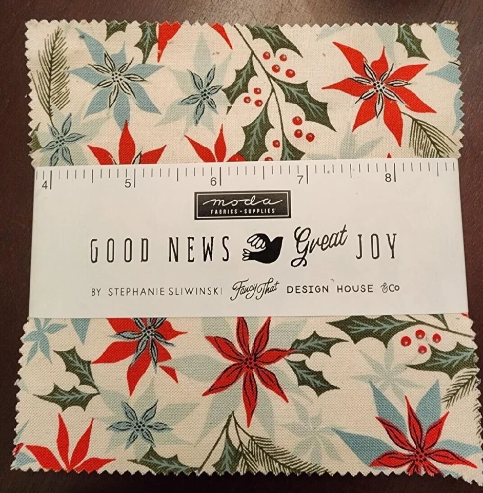 Moda Good News Great Joy Charm Pack Stephanie Wliwinski Fancy That Design House - Image 1 of 1