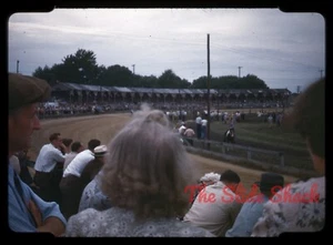 Feria del Condado de Carroll Carrollton Ohio pista de carreras de caballos 1947 Kodachrome tobogán - Imagen 1 de 1