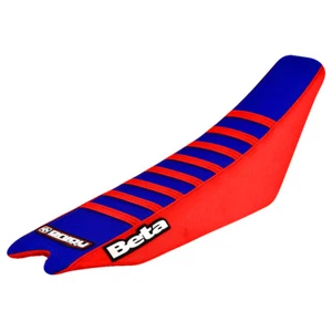 Cubierta de asiento Beta 125 250 300 450 2020-2022 lateral rojo/parte superior azul/costilla roja #204 logotipo - Imagen 1 de 3