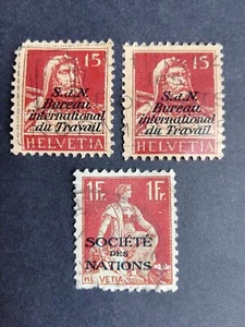 Lot of 3 Switzerland SWISS BOB STAMPS - Picture 1 of 7