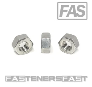 (100) 1/4-28 Finished Hex Nuts Stainless Steel (100 Pieces) - Picture 1 of 4
