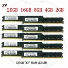 20GB 16GB 8GB 4GB 2GB 800MHz DDR2 PC2-6400U DIMM RAM Desktop Memory SDRAM Lot BT