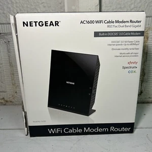 Netgear AC1600 Wifi Cable Modem Router C6250 Black Dual Band. Open Box - Picture 1 of 4