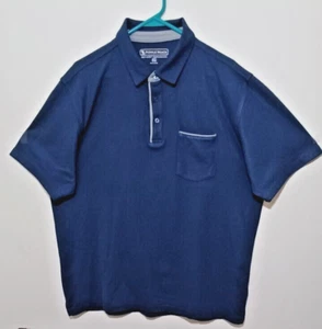 Polo Para Hombre PEBBLE BEACH DRY LUXE PERFORMANCE PERFORMANCE Azul Mangas Cortas Talla XL - Imagen 1 de 3