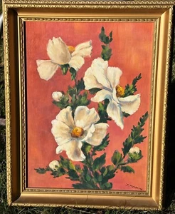 Joyce Martin Original Oil Painting Titled "White Camellias." - Picture 1 of 15
