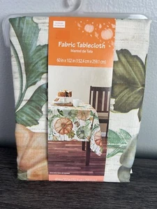 Neu Herbst Kürbis Muster Tischdecke Rechteckig Waschbar 60 x 102 Zoll Thanksgiving - Bild 1 von 5