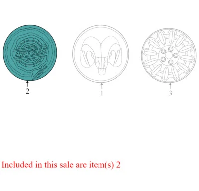 Tapa central de rueda Chrysler Town &amp; Country 2008-2010 usada OEM 4721717AA Foto 1 de 2