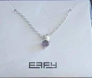 Effy Purple Pendant 18" Sterling Silver Chain Necklace New In Package  - Picture 1 of 3