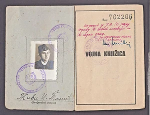 🔴YUGOSLAVIA,  MILITARY BOOK issued on 19.10.1944 during WWII PARTISAN Officer🔴 - Picture 1 of 7