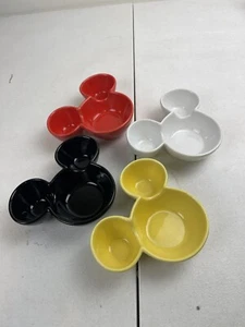 Disney Store Ciotole Topolino Ceramica Snack Trinket Cucina Confezione da 4 - Foto 1 di 5