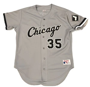Frank Thomas Rawlings Vintage Chicago White Sox Men's road Gray Jersey 48 REAL - Picture 1 of 17