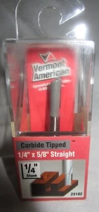 VERMONT AMERICAN CARBIDE TIPPED ROUTER BIT 1/4"X 5/8" # 23102 - Picture 1 of 4