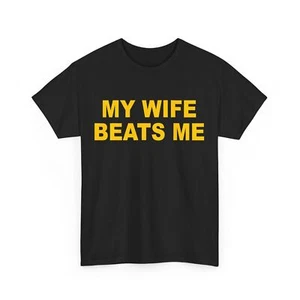 Meine Frau schlägt mich T-Shirt, Ehemann Frau lustiges Shirt - Bild 1 von 8