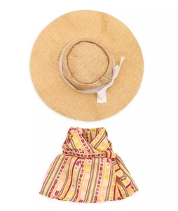 Disney nuiMOs Outfit Collection Printed Wrap Dress with Sun Hat Straw NWT - Picture 1 of 6