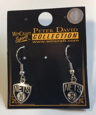 Brooklyn Nets Dangle Pierced Earrings NEW Jewelry - FREE U.S.A. SHIPPING Cover