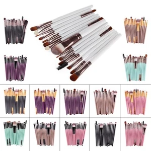 20 pcs Makeup BRUSHES Set Eyeshadow + Powder Foundation Sponge FREE SHIPPING - Picture 1 of 17