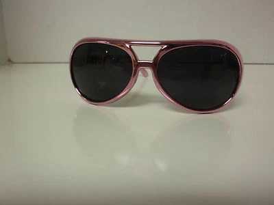 PINK  AVIATOR SUNGLASSES METALLIC LOOK - ROCKER RETRO BEACH PARTY HIPSTER - Image 1 of 4