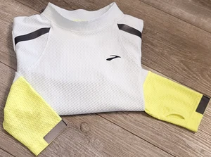 Brooks Running Shirt Womens L Reflective Light Seafoam Green Long Sleeve Waffle - Picture 1 of 11
