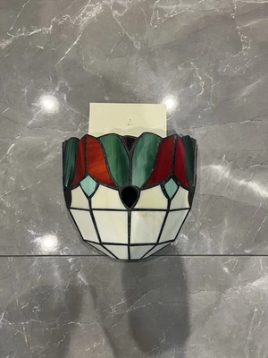 Tiffany Style Wall Light Stained Glass Shade - Image 1 of 4