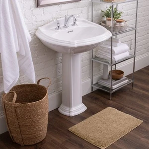 Classic Cotton Ii Taupe 1' 9" x 2' 10" Bath Mat - Picture 1 of 8