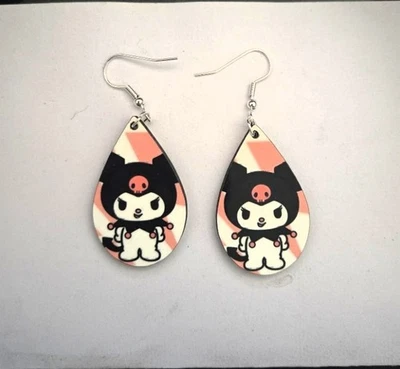 Kuromi - Pendientes lágrima con hipoalergénico - Sanrio Foto 1 de 2